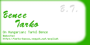 bence tarko business card